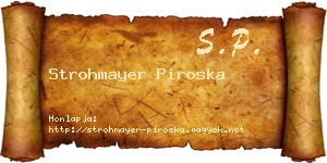 Strohmayer Piroska névjegykártya